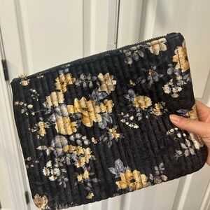 Anthropologie Floral Quilted Clutch